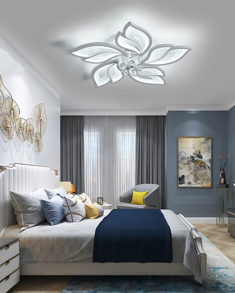 Diff Big Flower Crystal Flush Mount Ceiling Light-DF1107