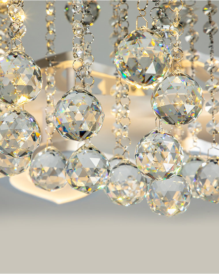 Diff Big Flower Crystal Flush Mount Ceiling Light-DF1107