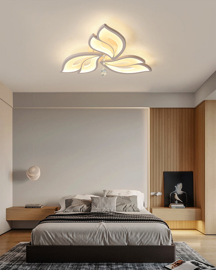 Diff Big Flower Crystal Flush Mount Ceiling Light-DF1107