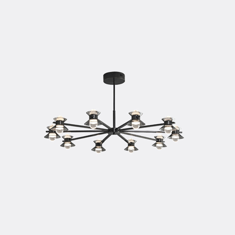 Diff 6/8/10 Light Black Brass Chandelier-DF2226