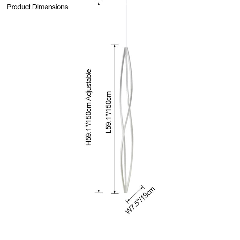 Diff Helix Horizontal/Vertical Chandelier-DF2245