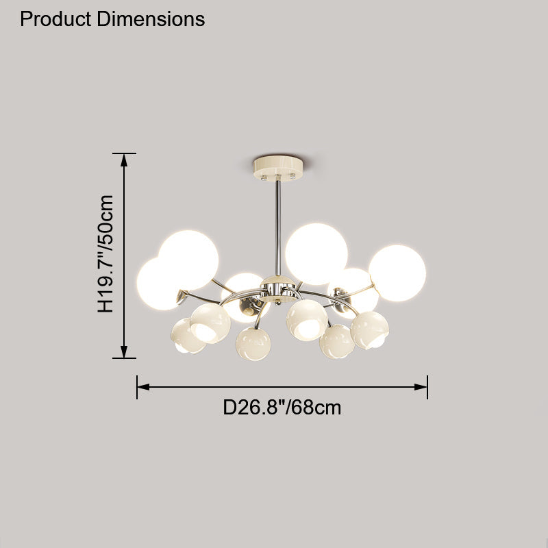 Diff Space Age Glass Globe Chandelier-DF2290
