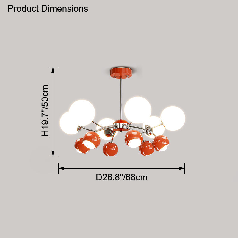 Diff Space Age Glass Globe Chandelier-DF2290