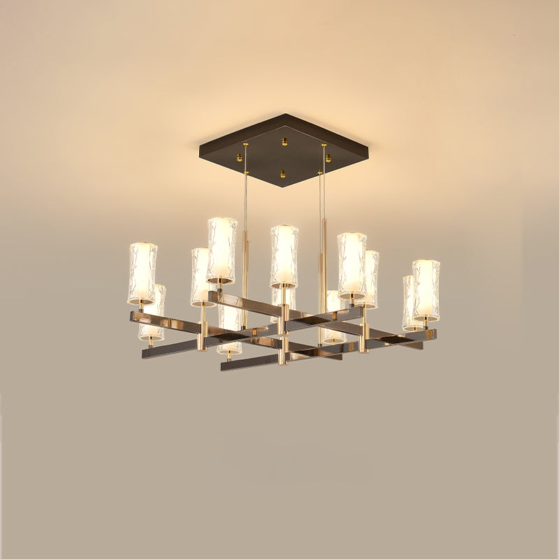 Diff Champagne Gold Acrylic Pillar Candle Chandelier-DF2276