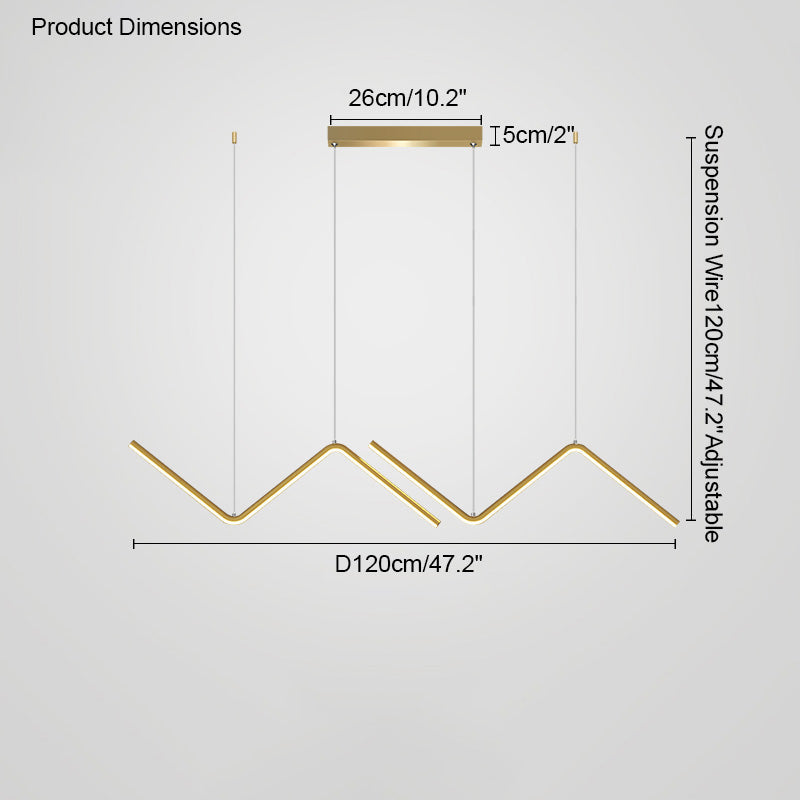 Diff ZigZag LED Kitchen Pendant Light-DF2154