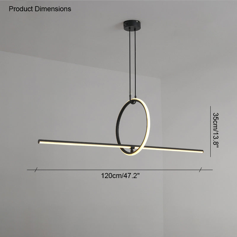 Diff Circle Linear Pendant Light-DF2122
