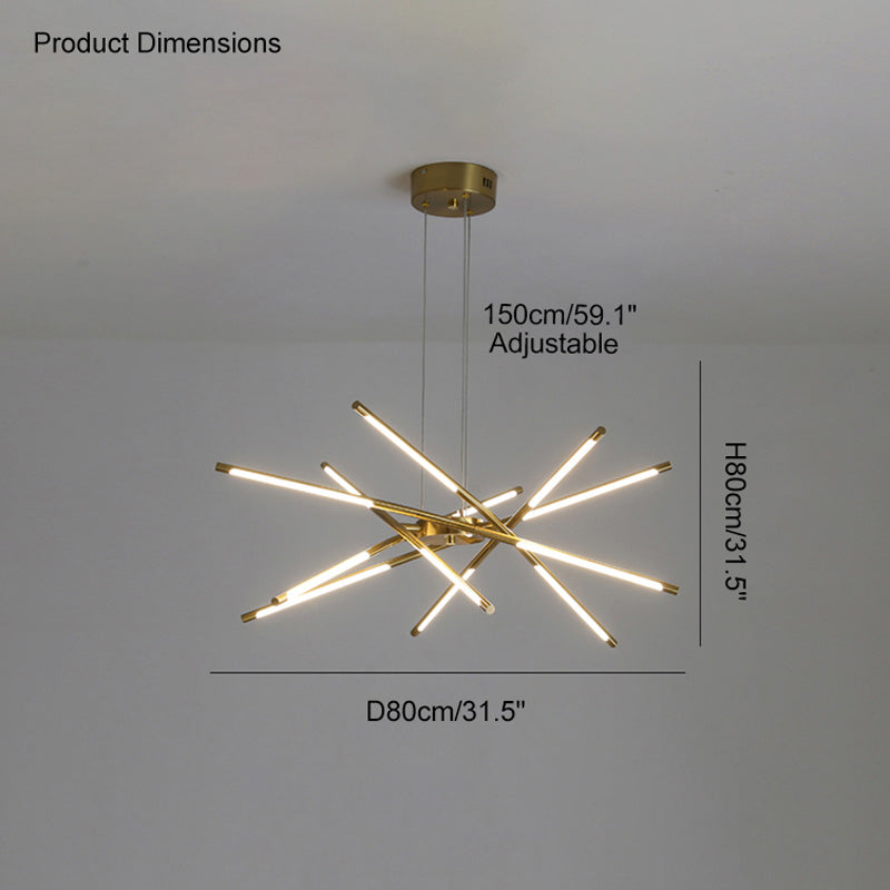 Diff Light Rods LED Chandelier-DF2034