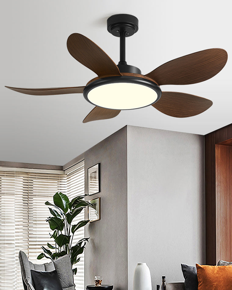 Diff 42" Wood Grain Ceiling Fan with Dimmable Light-DF5003