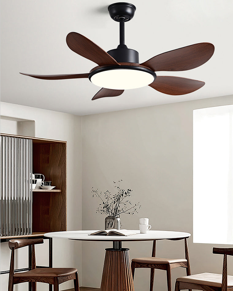 Diff 42" Wood Grain Ceiling Fan with Dimmable Light-DF5003