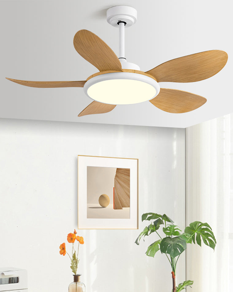 Diff 42" Wood Grain Ceiling Fan with Dimmable Light-DF5003