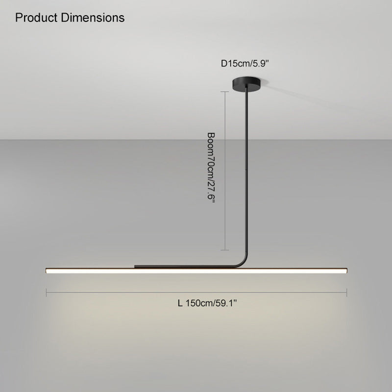 Diff Off Center Tube Linear Pendant Light-DF2029