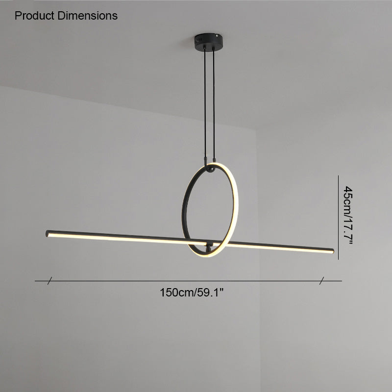 Diff Circle Linear Pendant Light-DF2122
