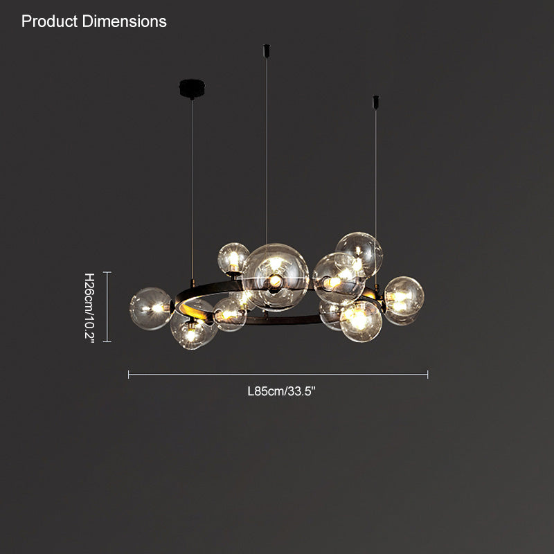 Diff Linear Glass Bubble Chandelier-DF2040