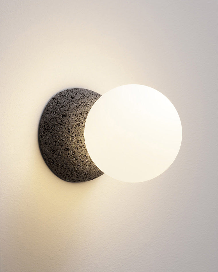 Diff White & Black Glass Globe Wall Sconce-DF6103