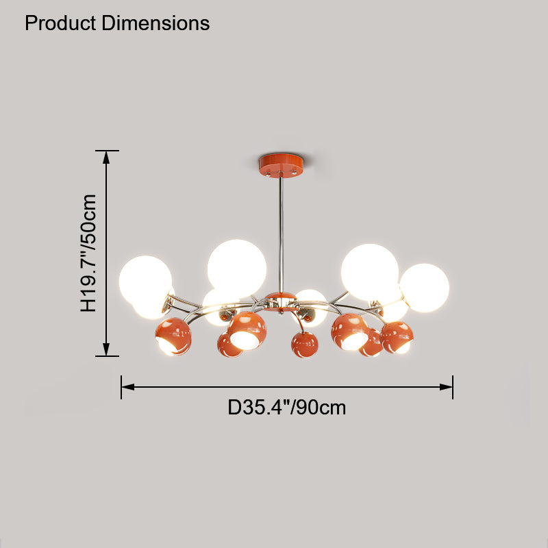 Diff Space Age Glass Globe Chandelier-DF2290