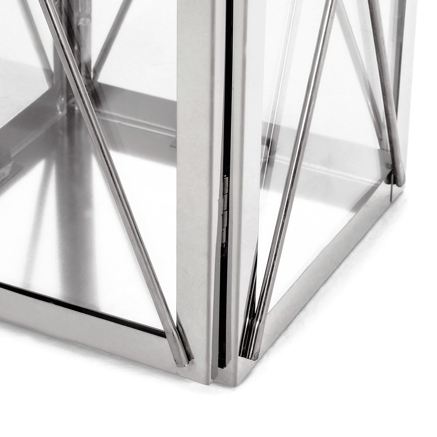 DEBORAH 14"H STAINLESS STEEL LANTERN