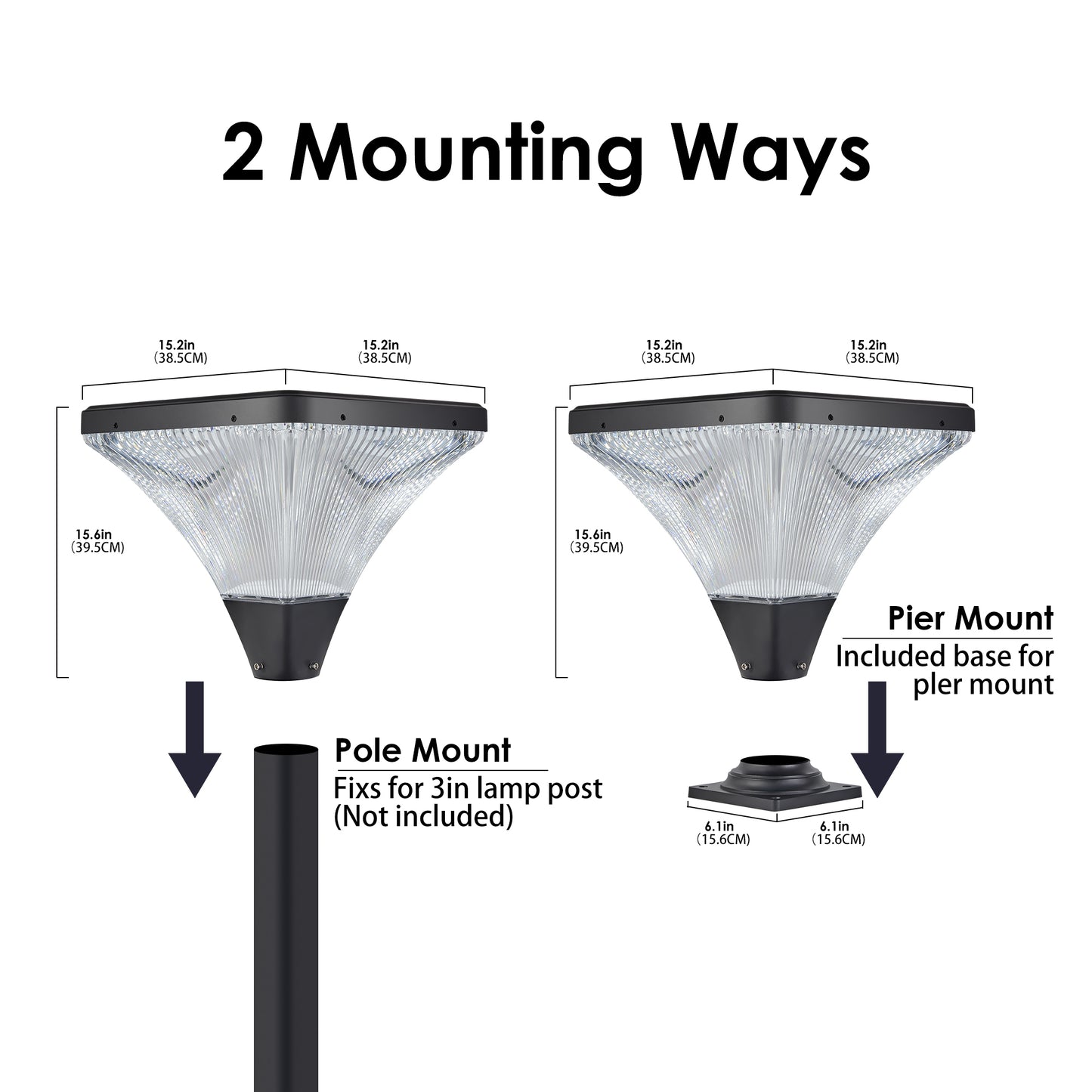 Solar Street Lamp Cap with Base-DG2059