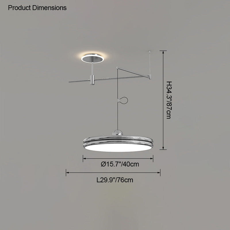 Diff Disc Offset Pendant Light-DF2251