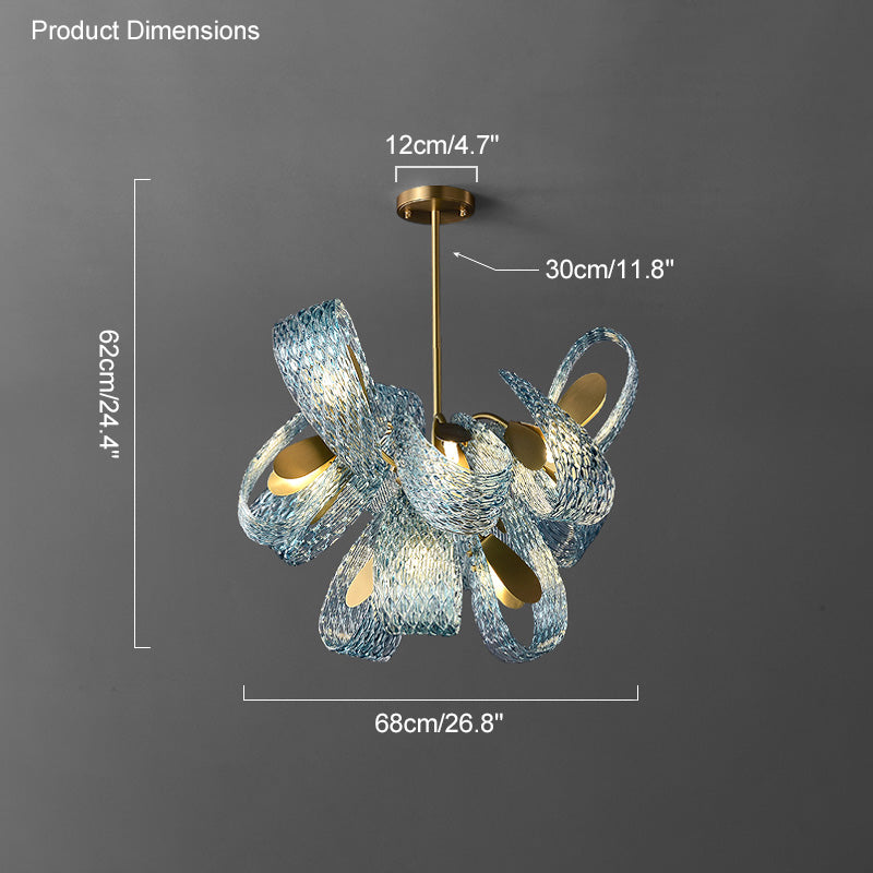 Diff Peacock Leaf Glass Chandelier-DF2213