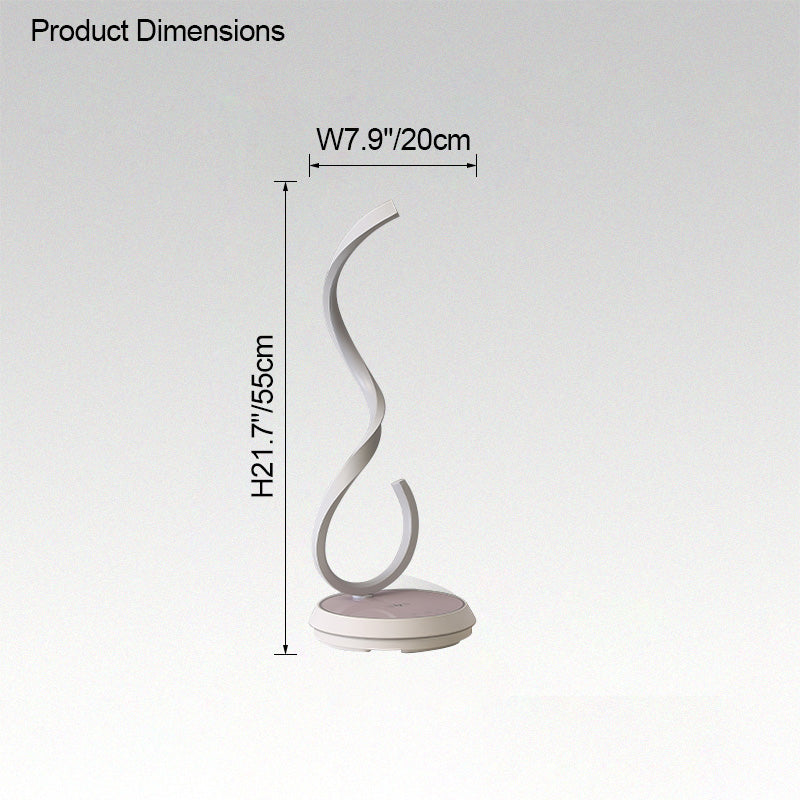 Diff Dimmable Infinity Sculptural Table Lamp with Wireless Charger-DF8043