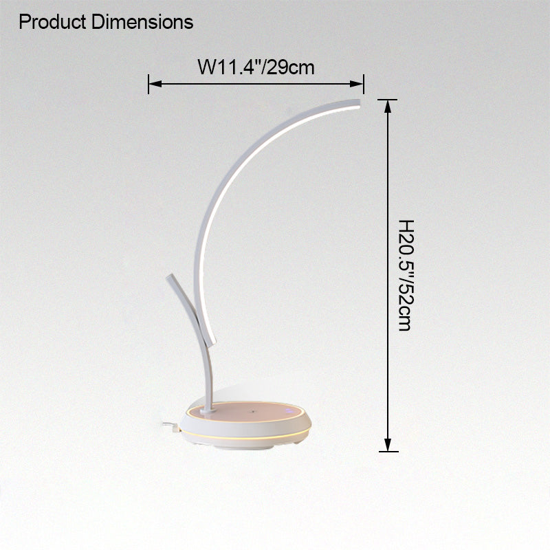 Diff Dimmable Touch Arc Desk Lamp with Wireless Charger-DF8041