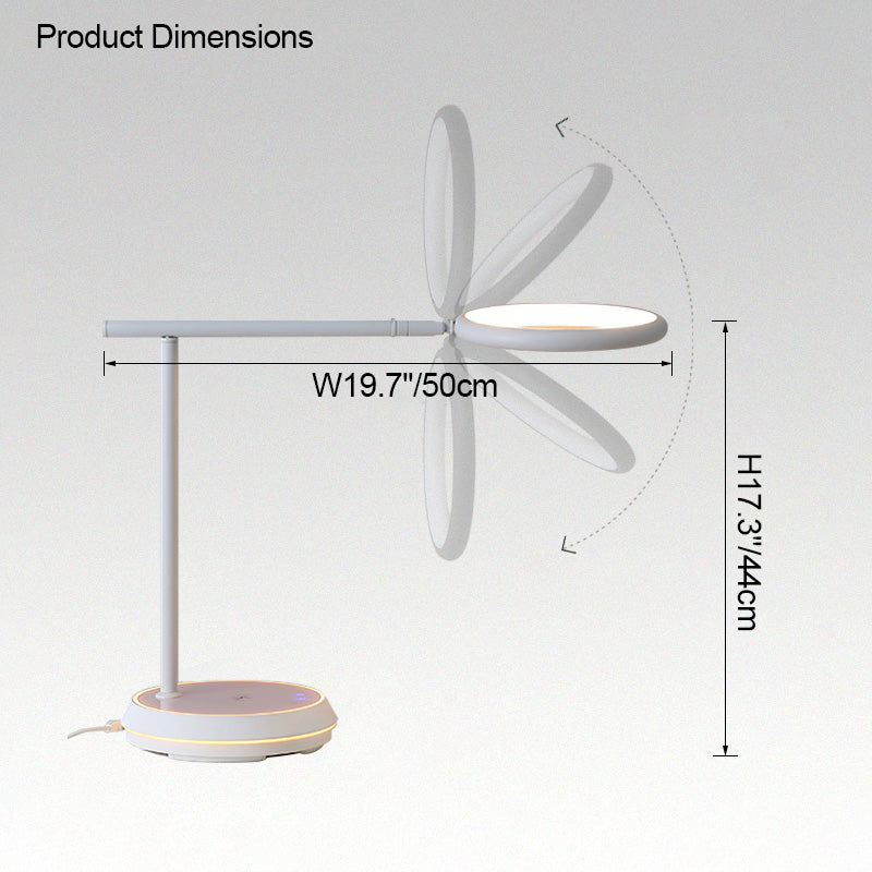 Diff Dimmable Touch Round Desk Lamp with Wireless Charger-DF8042