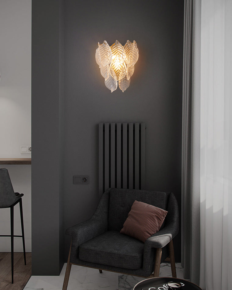 Diff Leaf Glass Wall Sconce-DF6099