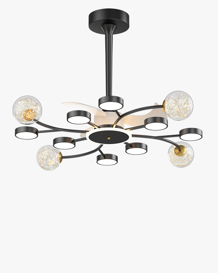 Diff Invisible Ceiling Fan Chandelier with Remote-DF5046