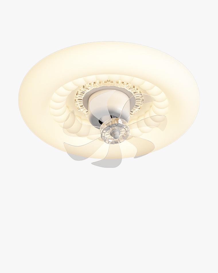 Diff Oscillating Small Low Profile Flush Mount Ceiling Fan with Remote-DF5062