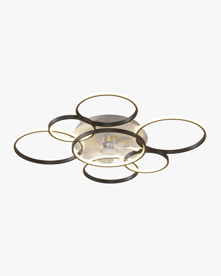 Diff Low Profile Ceiling Fan Chandelier with Remote-DF5050