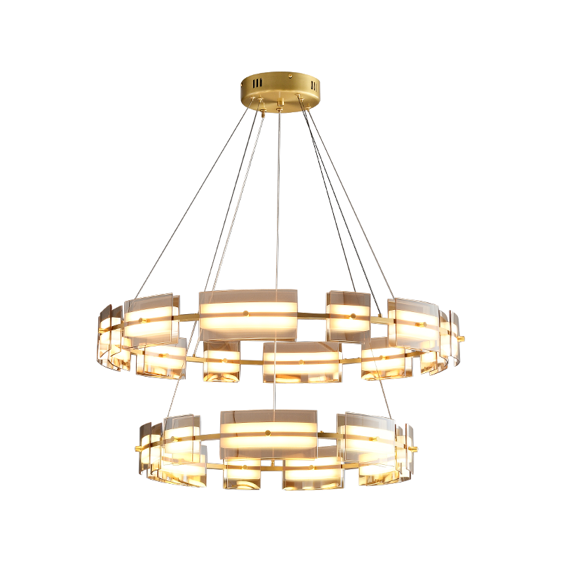 Diff Tiered Circles Glass Chandelier-DF2220