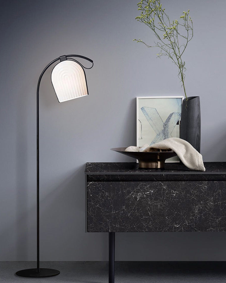 Diff Pleated Arc Floor Lamp for Reading-DF7033