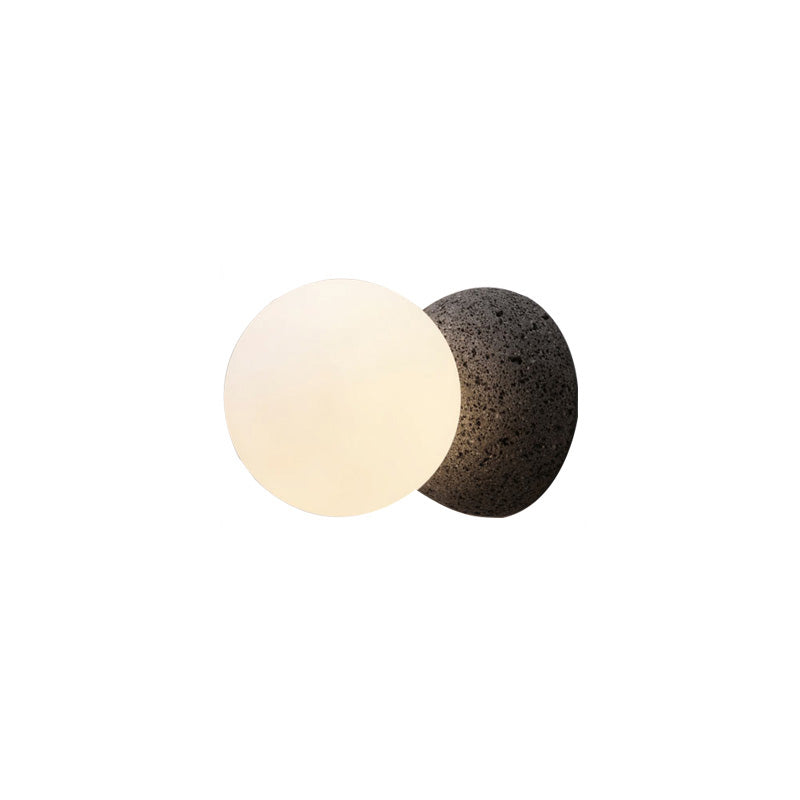 Diff White & Black Glass Globe Wall Sconce-DF6103