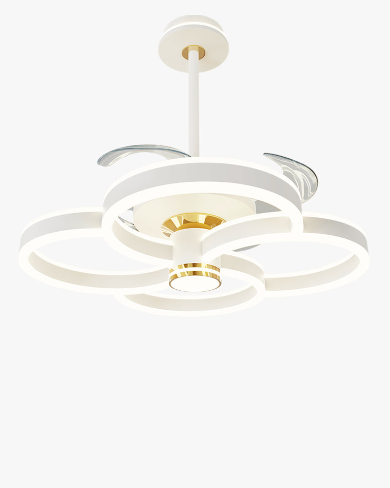 Diff 24" Remote Ceiling Fan Chandelier with Dimmable Bright Light-DF5043