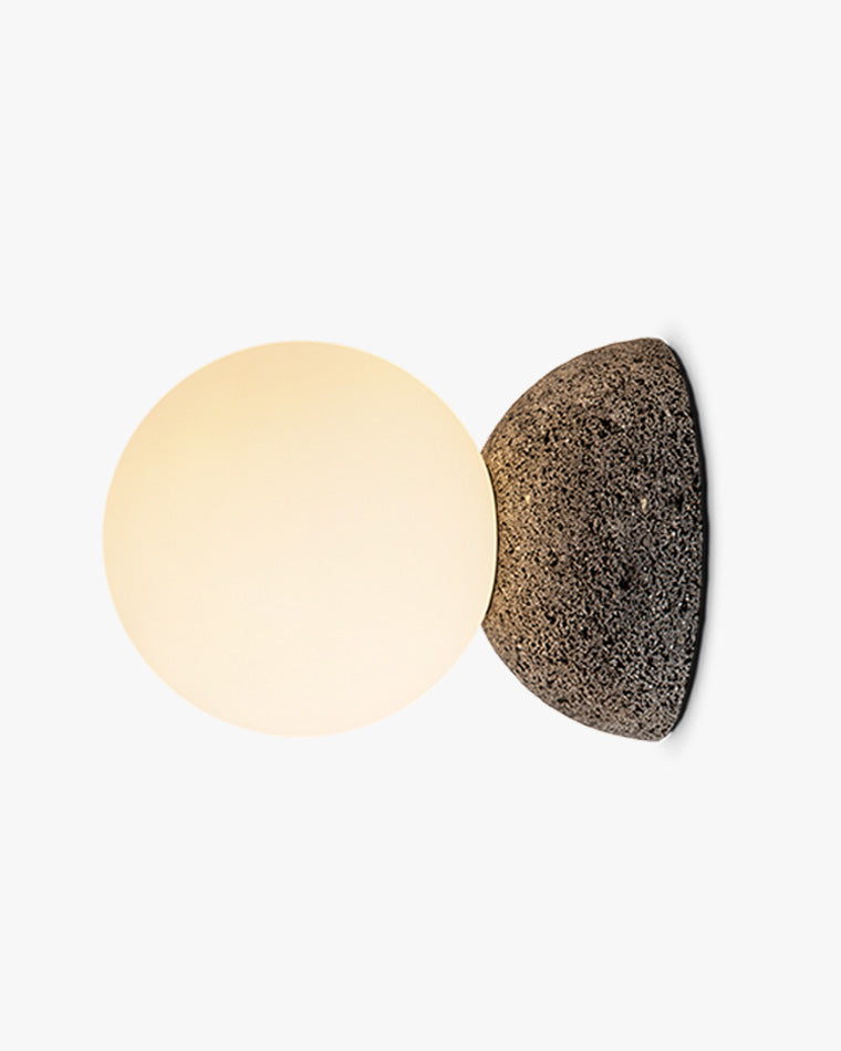 Diff White & Black Glass Globe Wall Sconce-DF6103