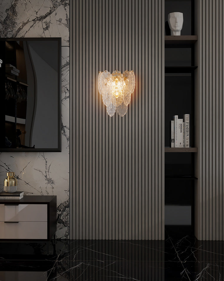 Diff Leaf Glass Wall Sconce-DF6099
