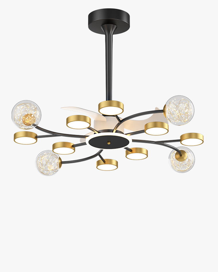 Diff Invisible Ceiling Fan Chandelier with Remote-DF5046