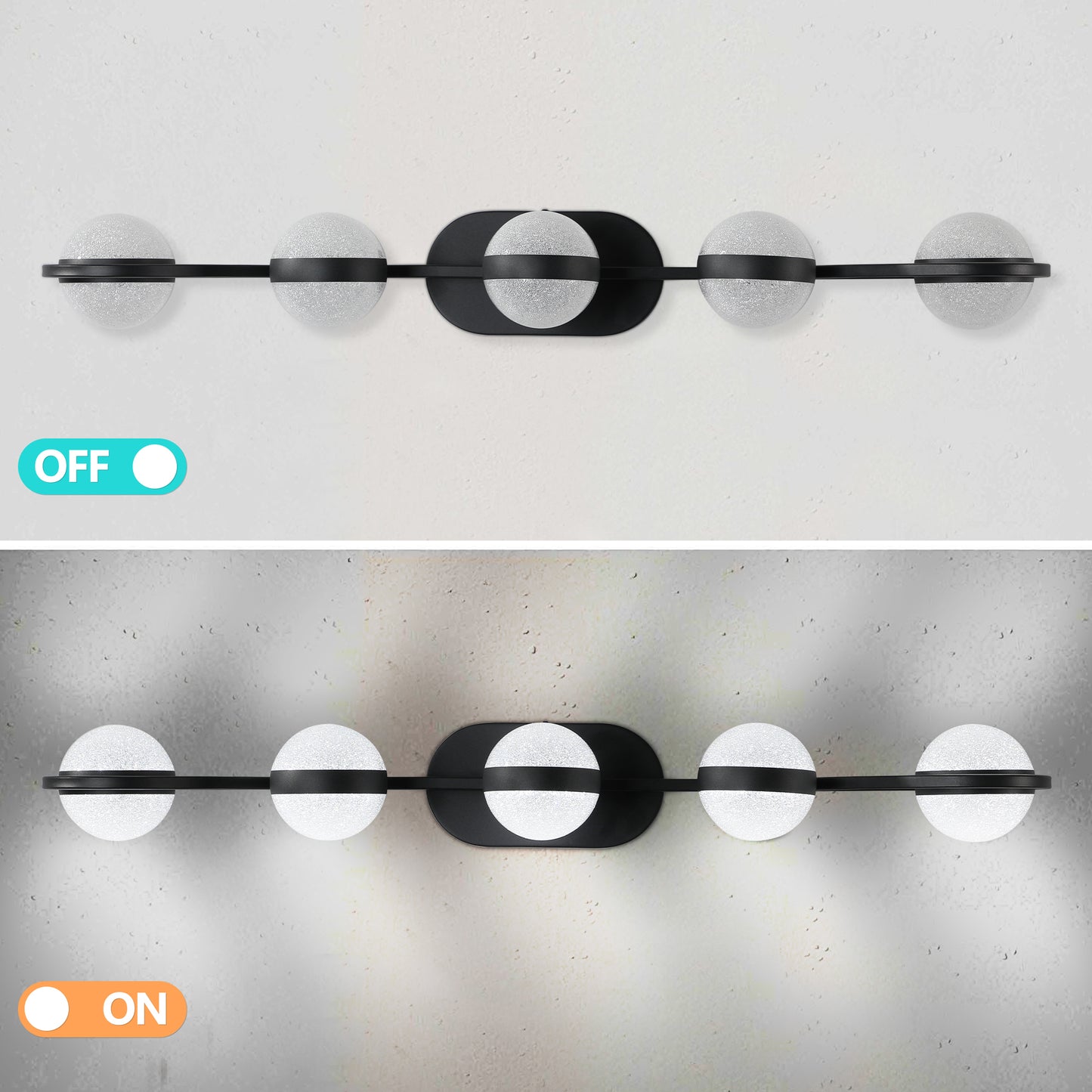 Modern Minimalist LED 5 Bulb Bathroom Vanity Light-DG2038