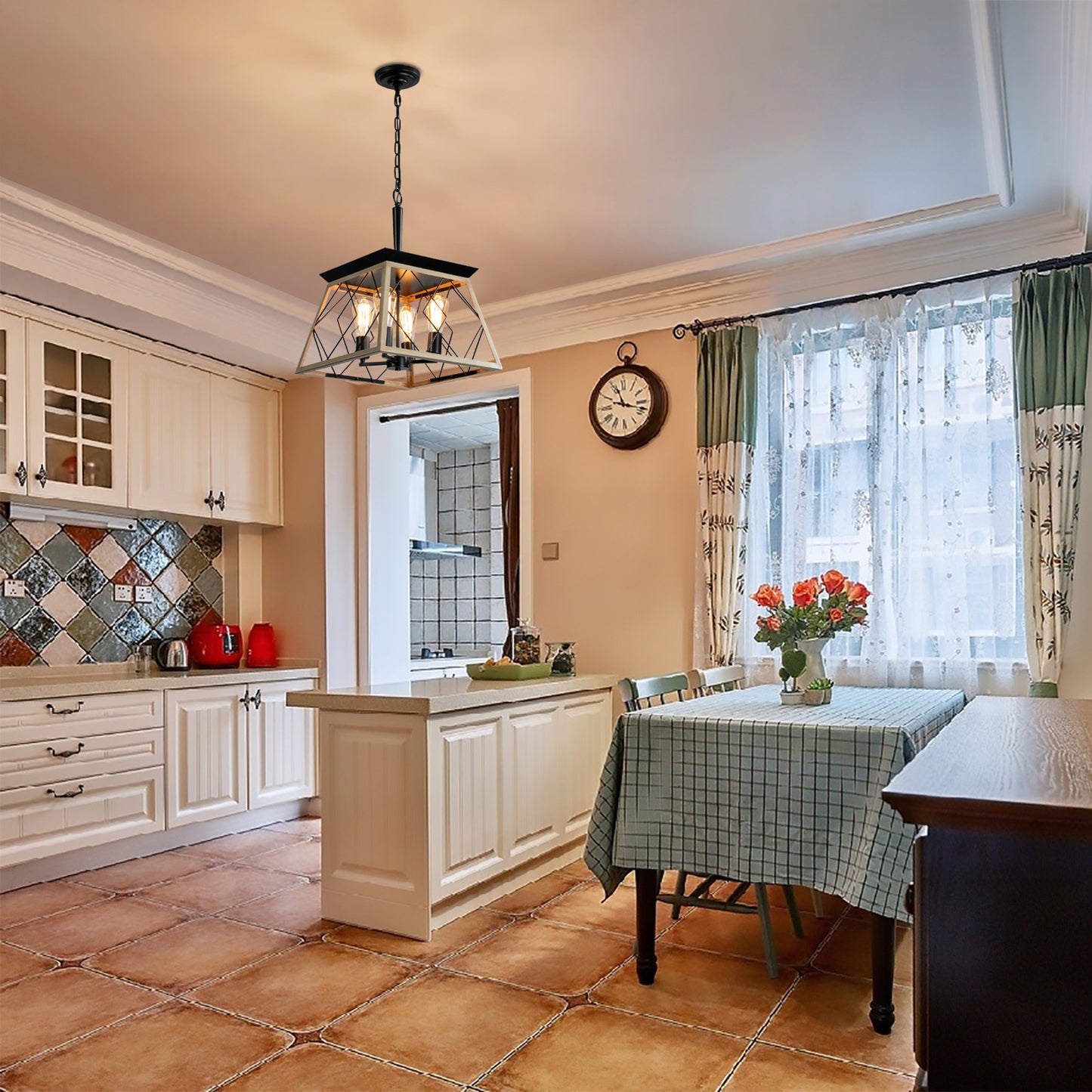 4-Light Farmhouse Chandeliers -DG2002