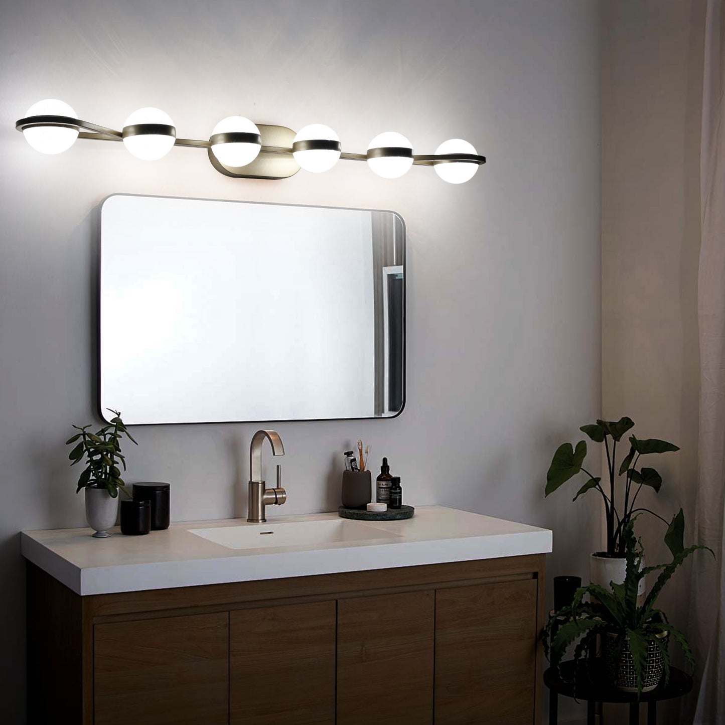 Modern Minimalist LED 5 Bulb Bathroom Vanity Light-DG2040