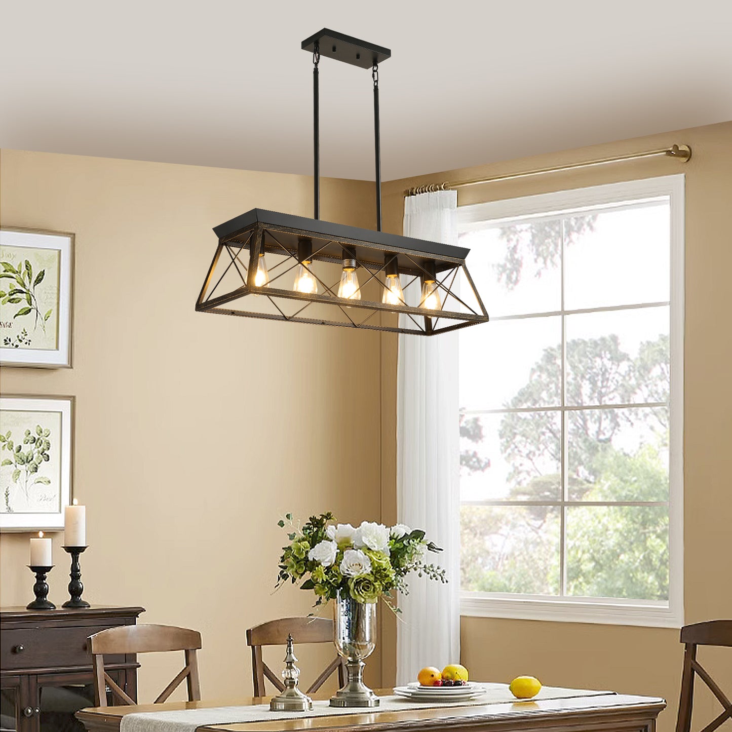 5-Light Farmhouse Chandeliers -DG2003