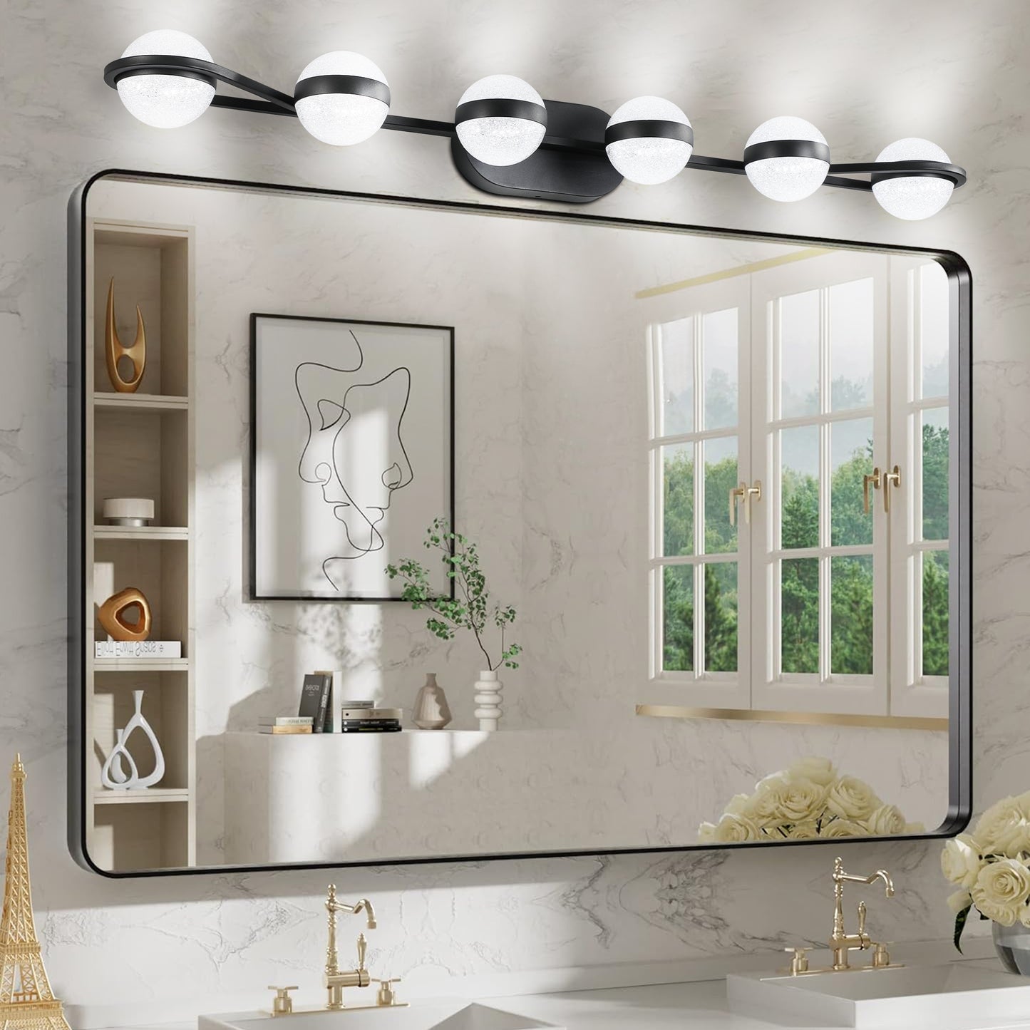 Vanity Lights With 6 LED Bulbs For Bathroom Lighting-DG2048