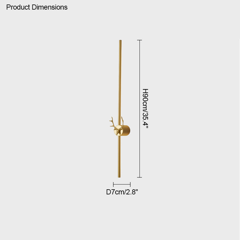 Diff Long Bar Wall Sconce with Antler -DF6019