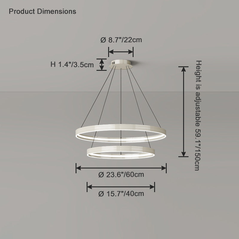 Diff Black Circular Led Chandelier-DF2297