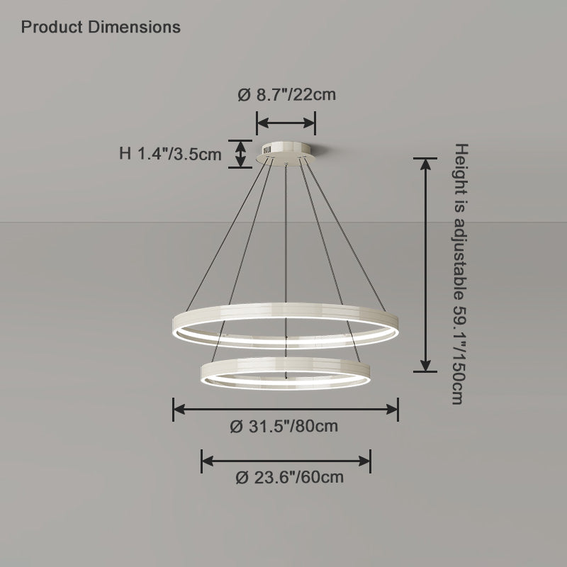 Diff Black Circular Led Chandelier-DF2297