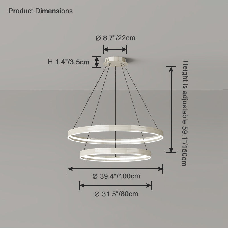 Diff Black Circular Led Chandelier-DF2297
