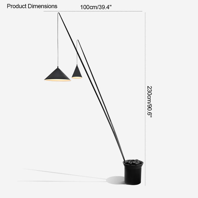 Diff 3-light Overhanging Floor Lamp-DF7031