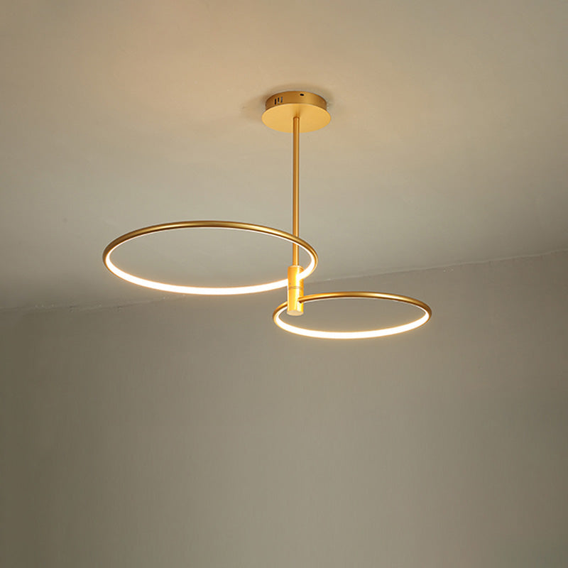 Diff 3 Black LED Rings Chandelier-DF2179