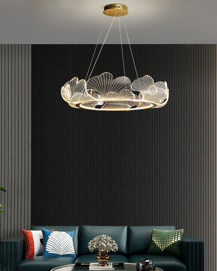 Diff Acrylic Ginkgo Leaf Chandelier - DF2000