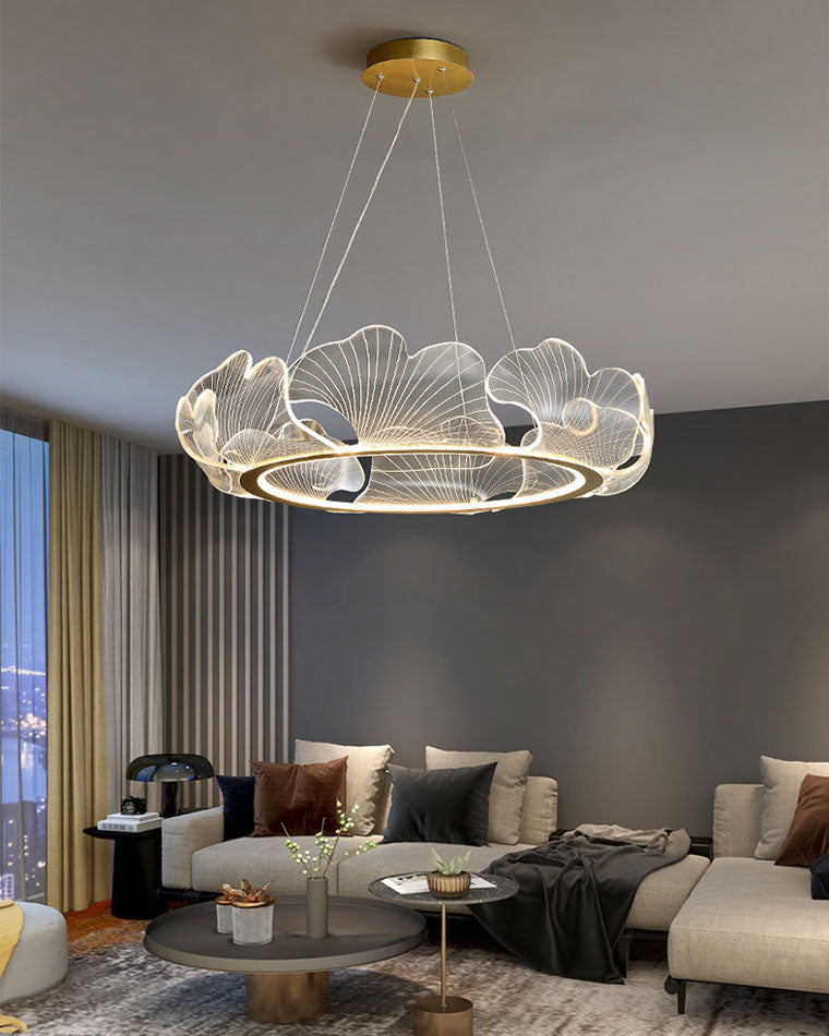 Diff Acrylic Ginkgo Leaf Chandelier - DF2000